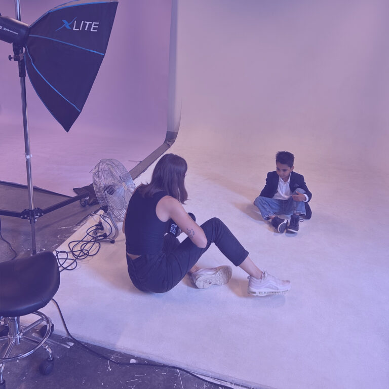 POP photography BTS for kids